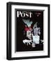 "Willie Gillis in a Blackout" Saturday Evening Post Cover, June 27,1942-Norman Rockwell-Framed Giclee Print