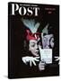 "Willie Gillis in a Blackout" Saturday Evening Post Cover, June 27,1942-Norman Rockwell-Stretched Canvas