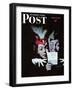 "Willie Gillis in a Blackout" Saturday Evening Post Cover, June 27,1942-Norman Rockwell-Framed Giclee Print