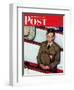 "Willie Gillis in Church" Saturday Evening Post Cover, July 25,1942-Norman Rockwell-Framed Giclee Print