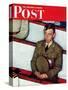 "Willie Gillis in Church" Saturday Evening Post Cover, July 25,1942-Norman Rockwell-Stretched Canvas