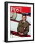 "Willie Gillis in Church" Saturday Evening Post Cover, July 25,1942-Norman Rockwell-Framed Giclee Print