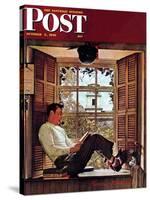 "Willie Gillis in College" Saturday Evening Post Cover, October 5,1946-Norman Rockwell-Stretched Canvas