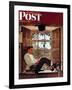 "Willie Gillis in College" Saturday Evening Post Cover, October 5,1946-Norman Rockwell-Framed Giclee Print