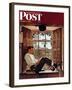 "Willie Gillis in College" Saturday Evening Post Cover, October 5,1946-Norman Rockwell-Framed Giclee Print