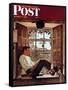 "Willie Gillis in College" Saturday Evening Post Cover, October 5,1946-Norman Rockwell-Framed Stretched Canvas