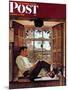 "Willie Gillis in College" Saturday Evening Post Cover, October 5,1946-Norman Rockwell-Mounted Premium Giclee Print