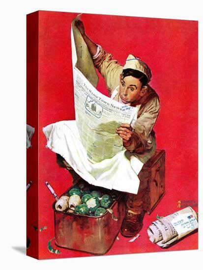 "Willie Gillis on K.P", April 11,1942-Norman Rockwell-Stretched Canvas