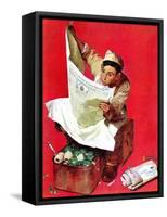 "Willie Gillis on K.P", April 11,1942-Norman Rockwell-Framed Stretched Canvas