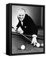 Willie Hoppe, Carom Billiards Champion, Nearing the End of His Competitive Career in 1949-null-Framed Stretched Canvas