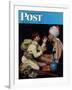 "Willie's Rope Trick" Saturday Evening Post Cover, June 26,1943-Norman Rockwell-Framed Giclee Print