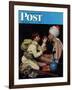 "Willie's Rope Trick" Saturday Evening Post Cover, June 26,1943-Norman Rockwell-Framed Giclee Print