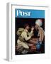 "Willie's Rope Trick" Saturday Evening Post Cover, June 26,1943-Norman Rockwell-Framed Giclee Print