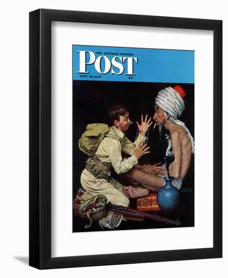 "Willie's Rope Trick" Saturday Evening Post Cover, June 26,1943-Norman Rockwell-Framed Premium Giclee Print