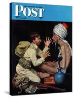 "Willie's Rope Trick" Saturday Evening Post Cover, June 26,1943-Norman Rockwell-Stretched Canvas