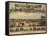 Willimantic, Connecticut - Panoramic Map-Lantern Press-Framed Stretched Canvas