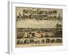 Willimantic, Connecticut - Panoramic Map-Lantern Press-Framed Art Print