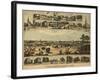 Willimantic, Connecticut - Panoramic Map-Lantern Press-Framed Art Print