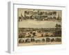 Willimantic, Connecticut - Panoramic Map-Lantern Press-Framed Art Print