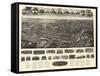 Willimantic, Connecticut - Panoramic Map-Lantern Press-Framed Stretched Canvas