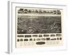 Willimantic, Connecticut - Panoramic Map-Lantern Press-Framed Art Print