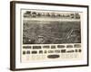 Willimantic, Connecticut - Panoramic Map-Lantern Press-Framed Art Print