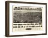 Willimantic, Connecticut - Panoramic Map-Lantern Press-Framed Art Print