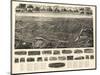 Willimantic, Connecticut - Panoramic Map-Lantern Press-Mounted Art Print