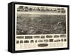 Willimantic, Connecticut - Panoramic Map-Lantern Press-Framed Stretched Canvas