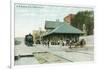 Willimantic, Connecticut - Railroad Station Exterior View-Lantern Press-Framed Art Print