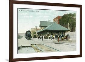 Willimantic, Connecticut - Railroad Station Exterior View-Lantern Press-Framed Art Print