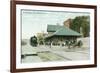 Willimantic, Connecticut - Railroad Station Exterior View-Lantern Press-Framed Art Print