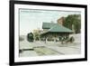 Willimantic, Connecticut - Railroad Station Exterior View-Lantern Press-Framed Art Print