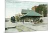 Willimantic, Connecticut - Railroad Station Exterior View-Lantern Press-Mounted Art Print