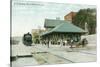 Willimantic, Connecticut - Railroad Station Exterior View-Lantern Press-Stretched Canvas