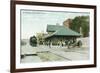 Willimantic, Connecticut - Railroad Station Exterior View-Lantern Press-Framed Premium Giclee Print