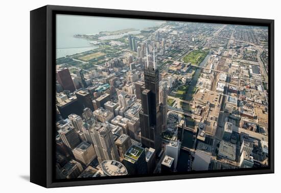 Willis Tower Southwest Chicago Aloft-Steve Gadomski-Framed Stretched Canvas