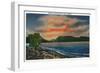 Willoughby Lake, Vermont, Sunset Scene on the Lake-Lantern Press-Framed Art Print