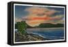 Willoughby Lake, Vermont, Sunset Scene on the Lake-Lantern Press-Framed Stretched Canvas