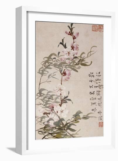 Willow and Peach Blossoms-Li Shan-Framed Giclee Print