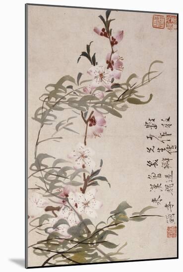 Willow and Peach Blossoms-Li Shan-Mounted Giclee Print