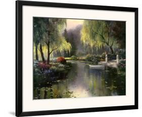 Willow Park Lake-T^ C^ Chiu-Framed Art Print
