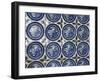 Willow Pattern Plates Embedded in the Walls of the Juna Mahal Fort, Dungarpur, India-R H Productions-Framed Photographic Print