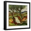 Willows by the Brook-Auguste Macke-Framed Giclee Print