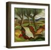 Willows by the Brook-Auguste Macke-Framed Giclee Print