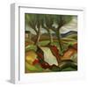 Willows by the Brook-Auguste Macke-Framed Giclee Print