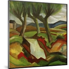 Willows by the Brook-Auguste Macke-Mounted Giclee Print