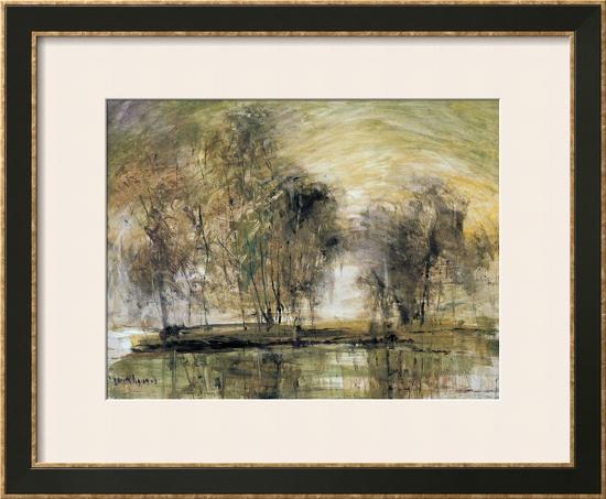 Willows in Morning Wind-Wanqi Zhang-Framed Art Print