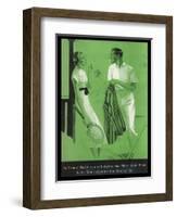 Wills's Gold Flake at Tennis Parties, The Man's Cigarette That Women Like-null-Framed Art Print