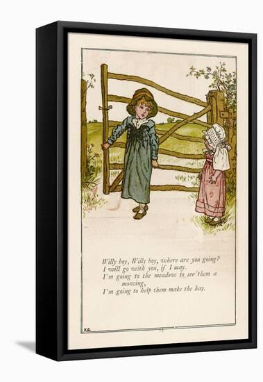 Willy Boy Willy Boy Where are You Going?-Kate Greenaway-Framed Stretched Canvas